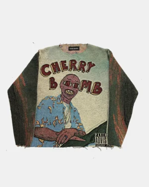 Cherry Bomb Tapestry Crew Sweater