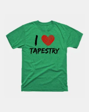 I Love Tapestry Green T-Shirt