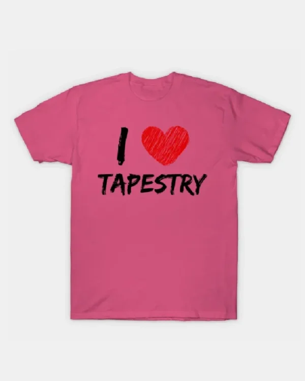 I Love Tapestry Pink T-Shirt