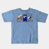 Tardis Bayeux Tapestry Doctor Who Kids blue T-Shirt